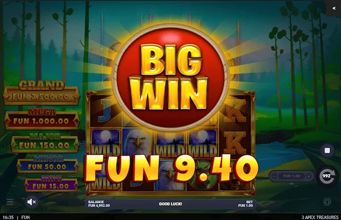 3 Apex Treasures - big win în Hold & Win